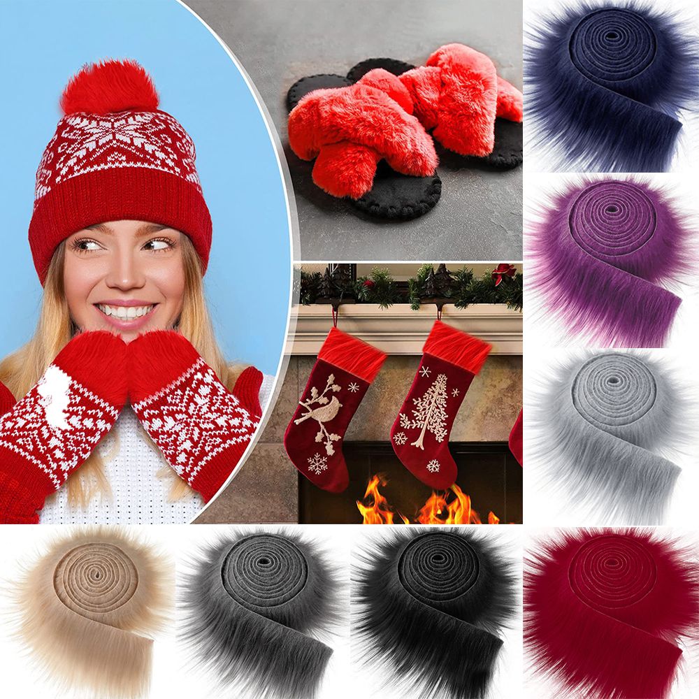 Muiltcolor Long Plush Fur  Tri - Edge Tape Roll incelemesi ve fiyatı