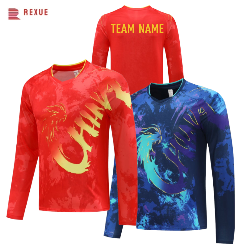 China Dragon Long Sleeve Table - Table Tennis Uniform incelemesi ve fiyatı