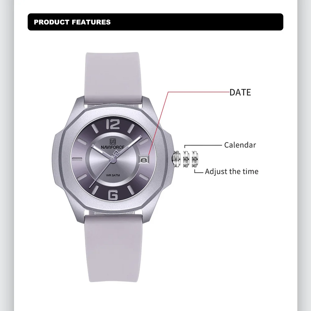 NAVIFORCE 7107 Watch for Women - Edge Tape Roll incelemesi ve fiyatı
