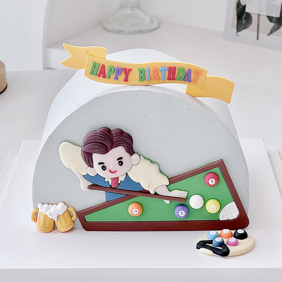 Billiard Cake Birthday Decorat - Table Tennis Game incelemesi ve fiyatı