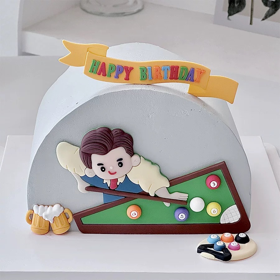 Billiard Cake Birthday Decorat - Table Tennis Game incelemesi ve fiyatı