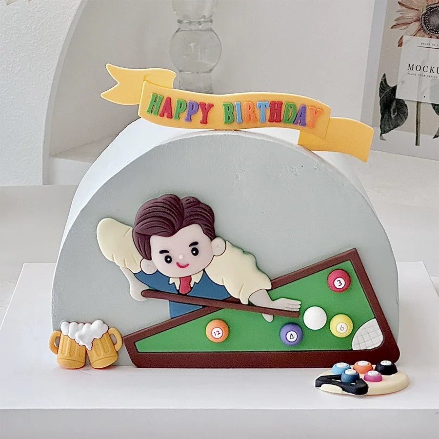 Billiard Cake Birthday Decorat - Table Tennis Game incelemesi ve fiyatı